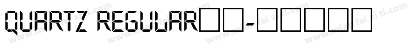 Quartz Regular字体字体转换